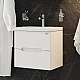 Заказать Комплект мебели белый глянец 50 см Onika Айленд 105021 + 4630055557578 + 205206 в магазине сантехники Santeh-Crystal.ru