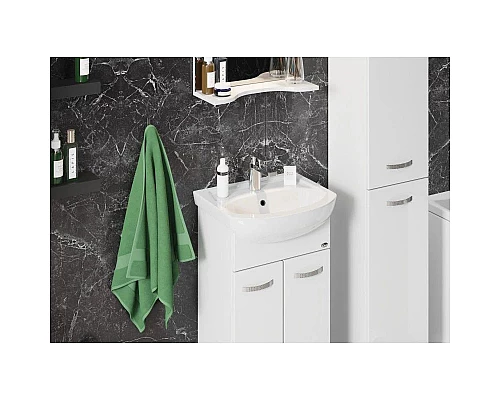 Купить Комплект мебели белый глянец 47 см Onika Коралл 104701 + 604701 + 204501 в магазине сантехники Santeh-Crystal.ru