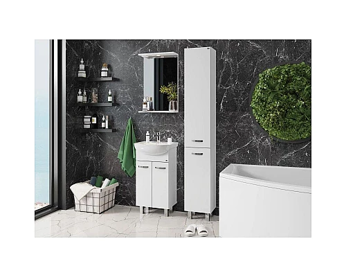 Купить Комплект мебели белый глянец 47 см Onika Коралл 104701 + 604701 + 204501 в магазине сантехники Santeh-Crystal.ru