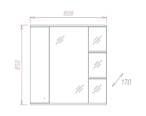 Заказать Комплект мебели белый глянец 83 см Onika Эльбрус 108202 + 1WH110228 + 208022 в магазине сантехники Santeh-Crystal.ru