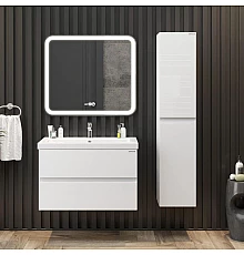 Комплект мебели белый глянец 80 см Onika Эвада 108058 + UM-COM80/1 + 208096