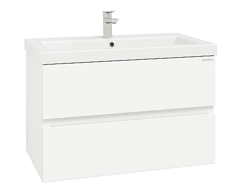 Купить Комплект мебели белый глянец 80 см Onika Эвада 108058 + UM-COM80/1 + 208096 в магазине сантехники Santeh-Crystal.ru
