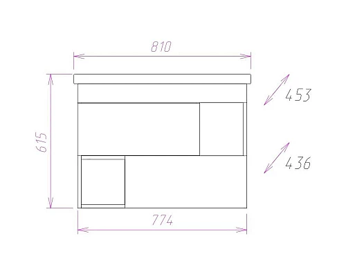 Купить Комплект мебели дуб крафт белый 81 см Onika Санторини 108043 + 4640021065198 + 208089 в магазине сантехники Santeh-Crystal.ru