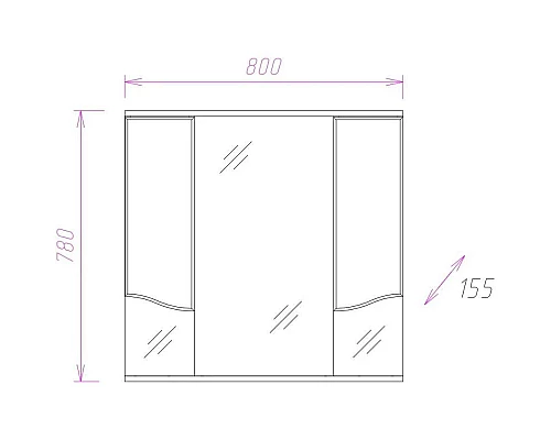 Приобрести Комплект мебели белое дерево 81 см Onika Арно 108035 + 4620008198941 + 208085 в магазине сантехники Santeh-Crystal.ru