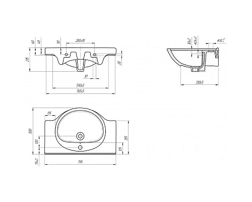 Приобрести Комплект мебели белый глянец 79,5 см Onika Флорена 108021 + UM-ERI80/1 + 207802 в магазине сантехники Santeh-Crystal.ru