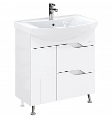 Тумба с раковиной белый глянец 76 см Onika Веронэлла 107514 + 4620008197470