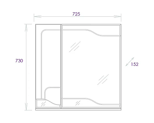 Приобрести Комплект мебели белый глянец 76 см Onika Веронэлла 107514 + 4620008197470 + 207521 в магазине сантехники Santeh-Crystal.ru