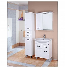 Комплект мебели белый глянец 71,5 см Onika Балтика 107025 + 1WH207776 + 206701