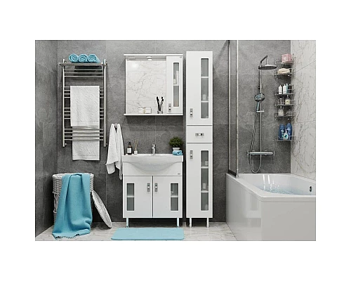 Заказать Комплект мебели белый глянец 70 см Onika Кристалл 107024 + UM-ERI70/1 + 206706 в магазине сантехники Santeh-Crystal.ru