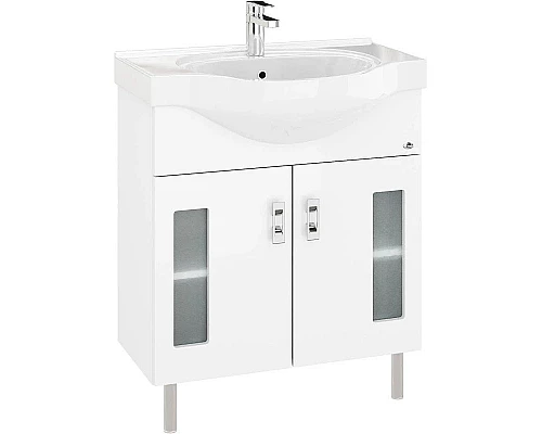 Заказать Комплект мебели белый глянец 70 см Onika Кристалл 107024 + UM-ERI70/1 + 206706 в магазине сантехники Santeh-Crystal.ru