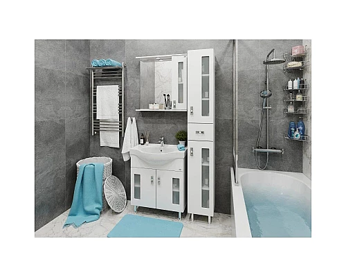 Заказать Комплект мебели белый глянец 70 см Onika Кристалл 107024 + UM-ERI70/1 + 206706 в магазине сантехники Santeh-Crystal.ru