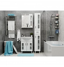 Комплект мебели белый глянец 60,5 см Onika Кристалл 106123 + 1WH109652 + 205818