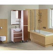 Комплект мебели белый матовый/коричневый матовый 61,5 см Onika Элита 106122 + 1.3120.3.S00.11B.0 + 206024