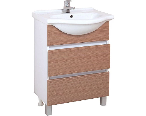 Заказать Комплект мебели белый матовый/коричневый матовый 61,5 см Onika Элита 106122 + 1.3120.3.S00.11B.0 + 206024 в магазине сантехники Santeh-Crystal.ru