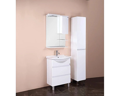 Приобрести Комплект мебели белый глянец 61,5 см Onika Элита 106120 + 1.3120.3.S00.11B.0 + 206020 в магазине сантехники Santeh-Crystal.ru