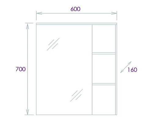 Купить Комплект мебели дуб галифакс 61 см Onika Легран 106117 + 4640021060773 + 206071 в магазине сантехники Santeh-Crystal.ru