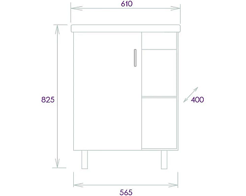 Купить Комплект мебели дуб сонома/серый матовый 61 см Onika Тимбер 106116 + 4640021060773 + 206070 в магазине сантехники Santeh-Crystal.ru