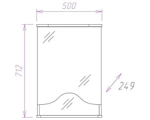 Купить Комплект мебели белый глянец 50,3 см Onika Неаполь 105002 + 1WH110256 + 205003 в магазине сантехники Santeh-Crystal.ru