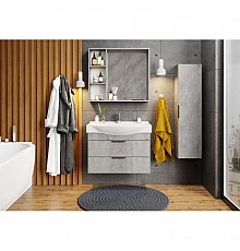 Комплект мебели бетон чикаго 80 см Onika Девис 108048 + 1WH302422 + 208093