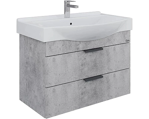Купить Комплект мебели бетон чикаго 80 см Onika Девис 108048 + 1WH302422 + 208093 в магазине сантехники Santeh-Crystal.ru
