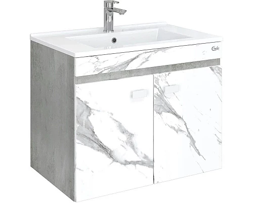 Приобрести Тумба с раковиной мрамор/камень бетонный 76,5 см Onika Марбл 107517 + 4640021062210 в магазине сантехники Santeh-Crystal.ru
