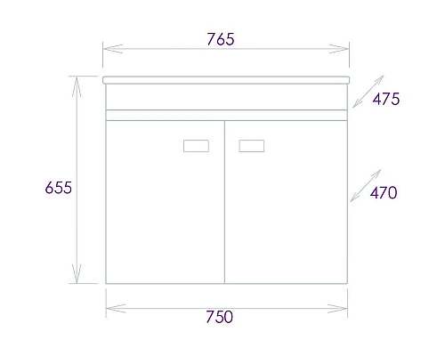 Приобрести Комплект мебели мрамор/камень бетонный 76,5 см Onika Марбл 107517 + 4640021062210 + 207524 в магазине сантехники Santeh-Crystal.ru