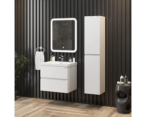 Купить Комплект мебели белый глянец 60 см Onika Эвада 106145 + UM-COM60/1 + 206085 в магазине сантехники Santeh-Crystal.ru