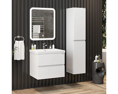Купить Комплект мебели белый глянец 60 см Onika Эвада 106145 + UM-COM60/1 + 206085 в магазине сантехники Santeh-Crystal.ru