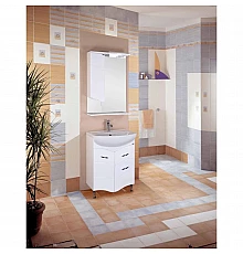 Комплект мебели белый глянец 61,5 см Onika Лайн 106044 + 4620008192772 + 205819