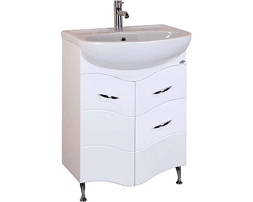 Заказать Комплект мебели белый глянец 61,5 см Onika Лайн 106044 + 4620008192772 + 205819 в магазине сантехники Santeh-Crystal.ru