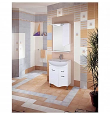 Комплект мебели белый глянец 61,5 см Onika Лайн 106044 + 4620008192772 + 205820