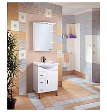 Комплект мебели белый глянец 60,5 см Onika Луна 106005 + 1WH110268 + 206013