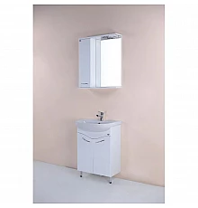 Комплект мебели белый глянец 60 см Onika Лада 106002 + 1WH110198 + 206015