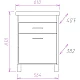 Купить Тумба с раковиной ясень таормина 61 см Onika Натали 106001 + 4640021060773 в магазине сантехники Santeh-Crystal.ru
