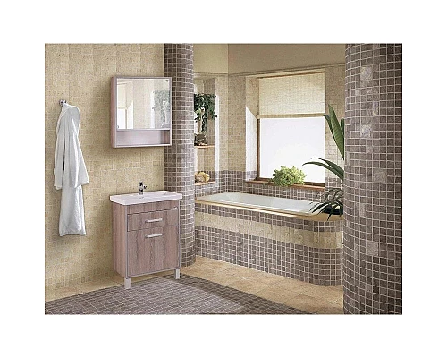 Приобрести Комплект мебели ясень таормина 61 см Onika Натали 106001 + 4640021060773 + 206061 в магазине сантехники Santeh-Crystal.ru