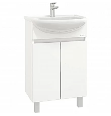 Тумба с раковиной белый глянец 55,5 см Onika Милтон 105559 + 4620008192765