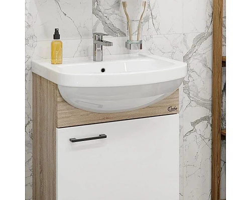 Заказать Тумба с раковиной дуб сонома/белый матовый 52 см разборная Onika Эко 105209 + 1.3120.1.S00.11B.0 в магазине сантехники Santeh-Crystal.ru