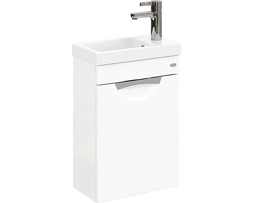 Купить Тумба с раковиной белый глянец 40 см Onika Комо 104005 + UM-COM40/1 в магазине сантехники Santeh-Crystal.ru