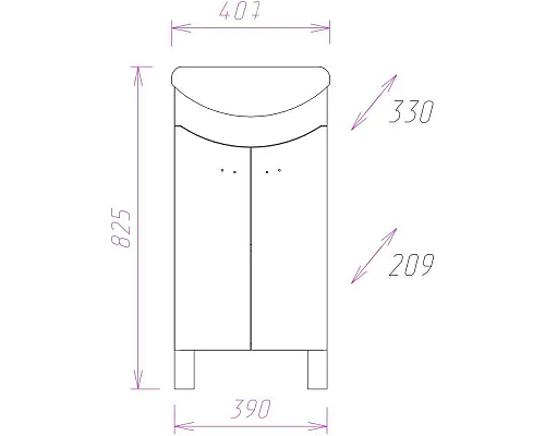 Приобрести Комплект мебели белый глянец 40,7 см Onika Манго 104002 + MNG40SAWB01 + 204501 в магазине сантехники Santeh-Crystal.ru