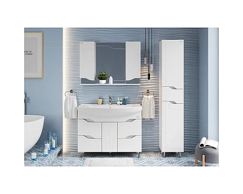 Заказать Комплект мебели белый глянец 106,5 см Onika Веронэлла 110508 + 4620008197340 + 210506 в магазине сантехники Santeh-Crystal.ru