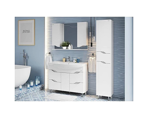 Заказать Комплект мебели белый глянец 106,5 см Onika Веронэлла 110508 + 4620008197340 + 210506 в магазине сантехники Santeh-Crystal.ru