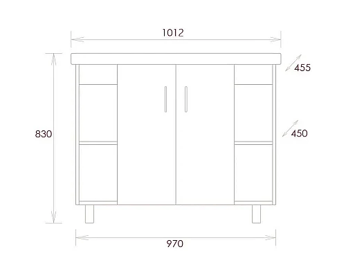 Купить Тумба с раковиной дуб сонома/белый матовый 101,2 см Onika Тимбер 110011 + 4640021065204 в магазине сантехники Santeh-Crystal.ru