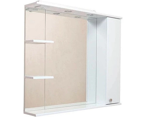 Приобрести Комплект мебели белый глянец 99 см Onika Эльбрус 110008 + 1WH110255 + 210004 в магазине сантехники Santeh-Crystal.ru