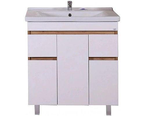 Приобрести Тумба белый/дуб золотой 76,4 см ASB-Mebel Марко в магазине сантехники Santeh-Crystal.ru