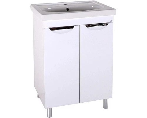 Купить Тумба с раковиной белый 60,5 см ASB-Mebel Мессина квадро в магазине сантехники Santeh-Crystal.ru