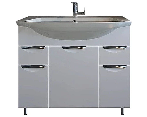 Приобрести Тумба с раковиной белый 99,5 см ASB-Mebel Мессина в магазине сантехники Santeh-Crystal.ru