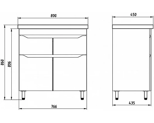 Купить Тумба белый 76,6 см ASB-Mebel Бари в магазине сантехники Santeh-Crystal.ru
