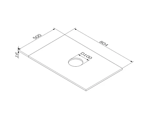 Приобрести Столешница 80,4 см темное дерево Am.Pm Func M8FST0800OF в магазине сантехники Santeh-Crystal.ru