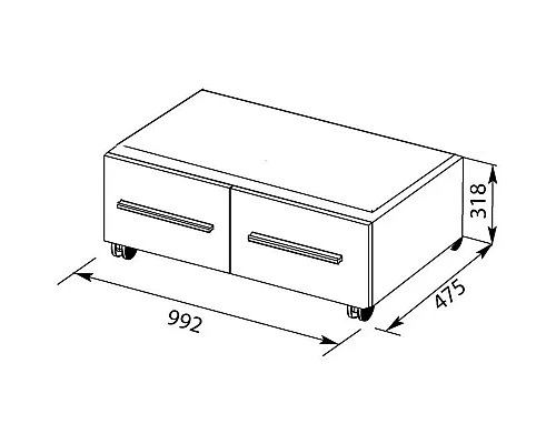 Купить Тумба подкатная белый 99,2 см Aquanet Верона 00175401 в магазине сантехники Santeh-Crystal.ru