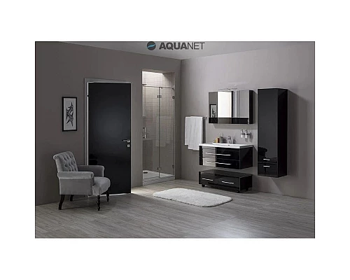 Приобрести Тумба подкатная черный 99,2 см Aquanet Верона 00175402 в магазине сантехники Santeh-Crystal.ru